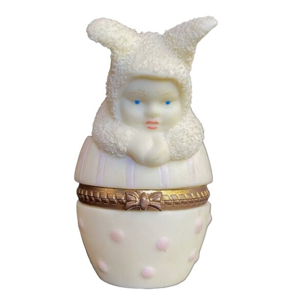 Dept. 56 Snowbunnies "Sunny Side Up" Hinged Trinket Box Figurine - Picture 8 of 10